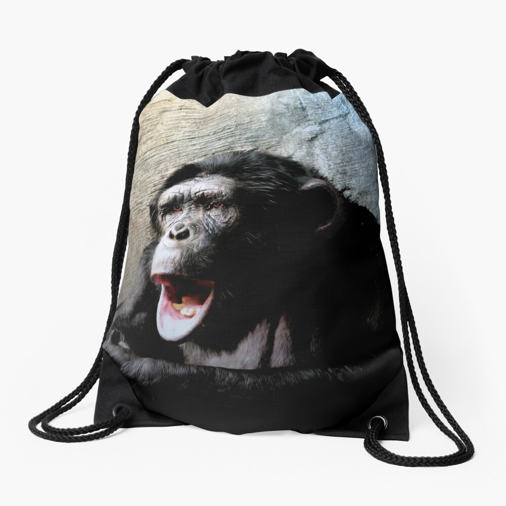 Chimpanzee, Geometric, Contour, Lantern Press Artwork canvas accessory bag