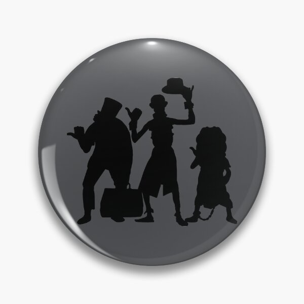 Hitchhiking Ghosts Silhouette Black Pin
