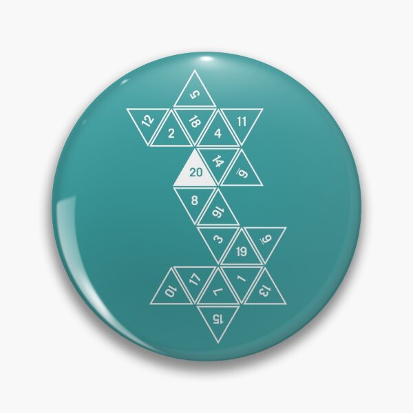 Item preview, Teal Unrolled D20 designed and sold by clarkstpress.