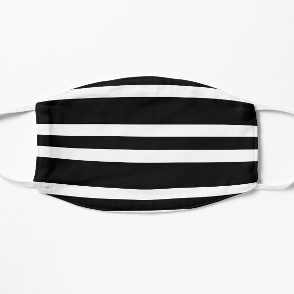 Black and white modern stripe pattern Mask