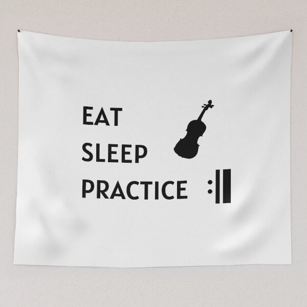 Item preview, Eat, Sleep, Practice, Repeat Violin Silhouette Version designed and sold by pianak.