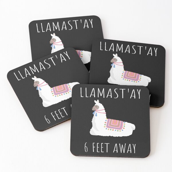 Item preview, LLlamast'ay 6 Feet Away Yoga , Llama Social Distancing Gift, Sarcastic Quarantine Humour Quote Apparel designed and sold by Run to Creations.