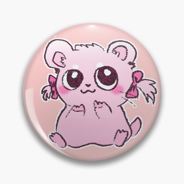 Hamster rose doux Bijou Badge