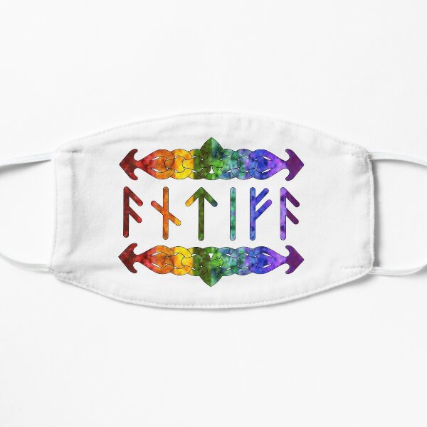 Antifa Runes - Rainbow Flat Mask