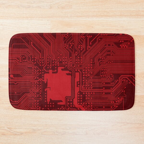 Item preview, Red Geek Motherboard Circuit Pattern designed and sold by livianasgifts.
