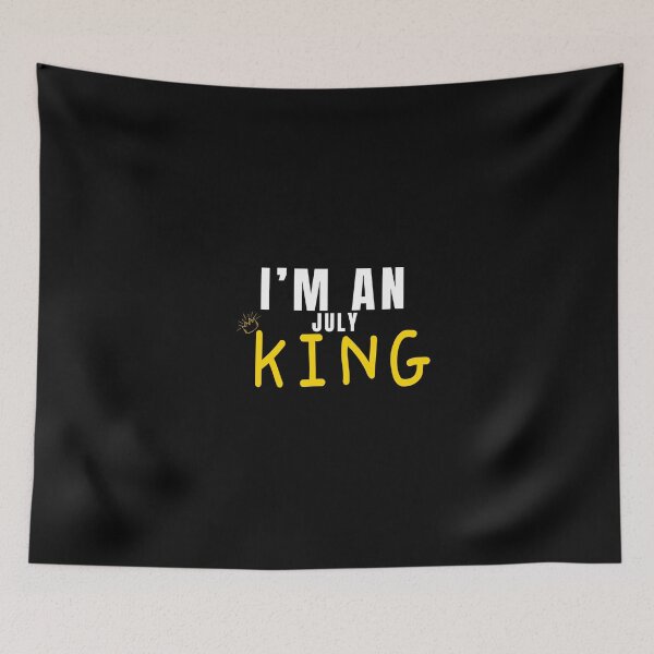 Item preview, BIRTHDAY T-SHIRT I'M AN JULY KING designed and sold by CYGIS STORE.