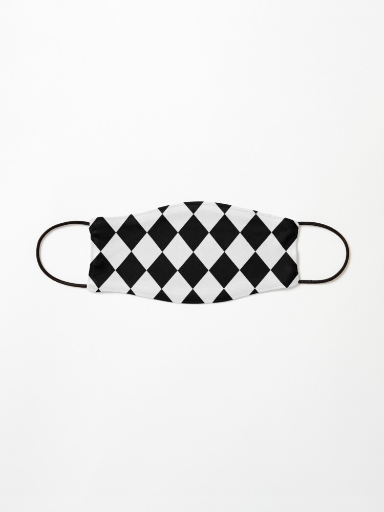 Black and White Harlequin Pattern Mask for Sale by TMBTM