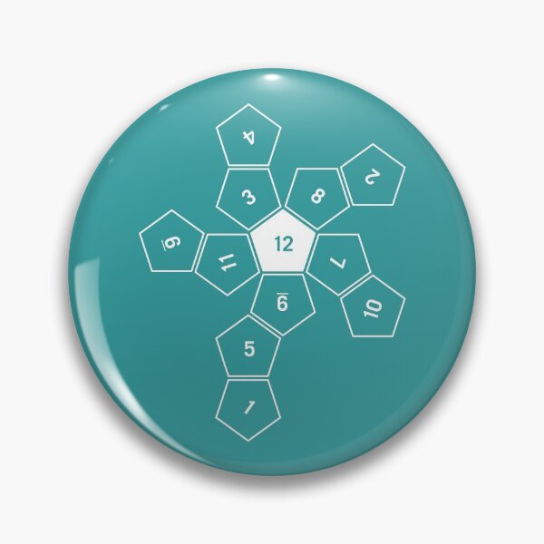 Item preview, Teal Unrolled D12 designed and sold by clarkstpress.
