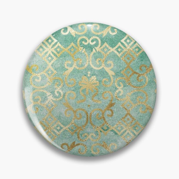 Item preview, Shabby effected pattern / Golden color shapes / Face mask and more designed and sold by Polokat.