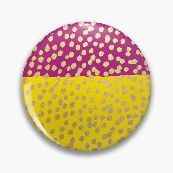 Item preview, Yellow and Aubergine Gold Dot Spot Pattern designed and sold by evannave.