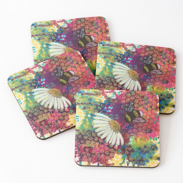 Item preview, Bee and daisy designed and sold by Sarah HeatherART.