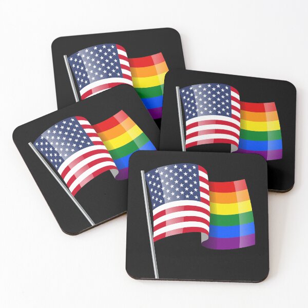 Item preview, AMERICAN PRIDE LGBT MIXED RAINBOW FLAG designed and sold by designdistiller.