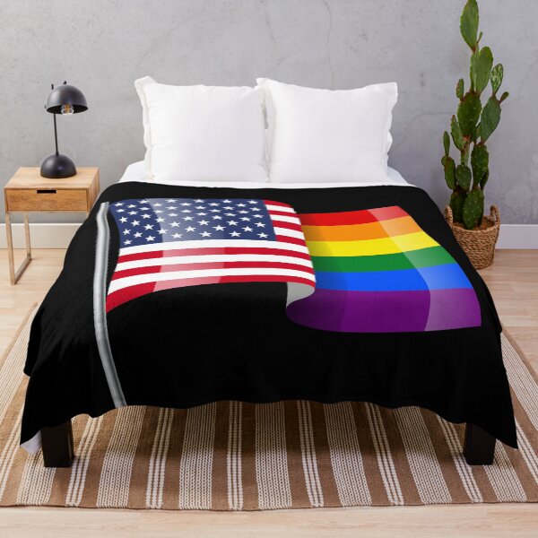 Item preview, AMERICAN PRIDE LGBT MIXED RAINBOW FLAG designed and sold by designdistiller.