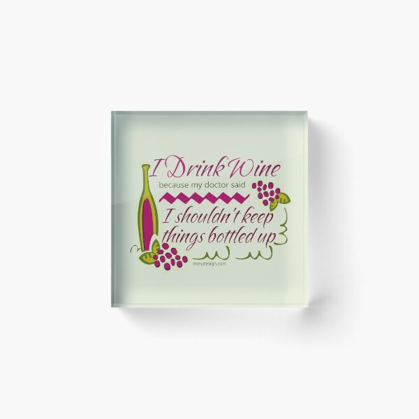 Item preview, I Drink Wine Funny Quote designed and sold by ironydesigns.