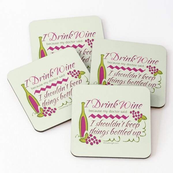 Item preview, I Drink Wine Funny Quote designed and sold by ironydesigns.