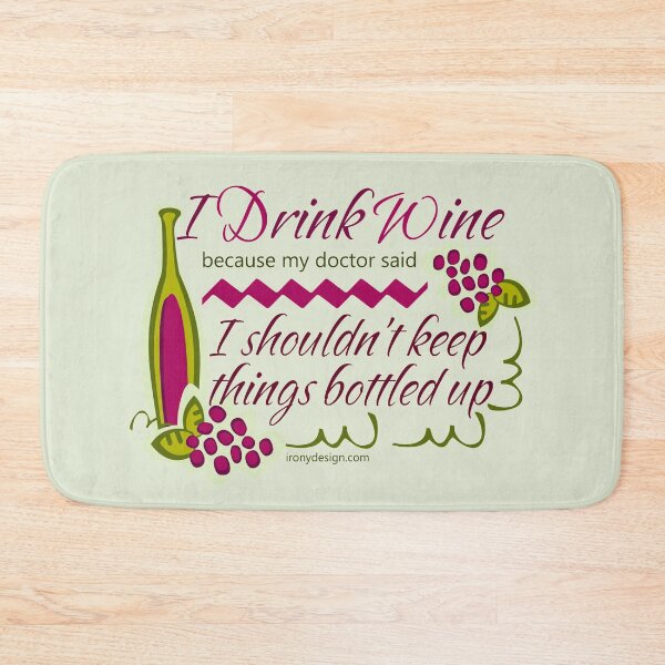 Item preview, I Drink Wine Funny Quote designed and sold by ironydesigns.