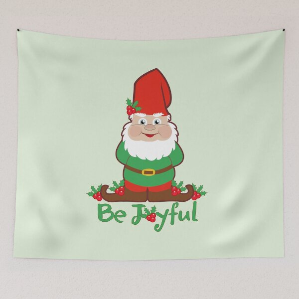 Item preview, Cute Christmas Gnome Be Joyful designed and sold by ironydesigns.