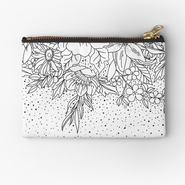 Item preview, Cute Black White floral doodles and confetti design designed and sold by InovArtS.
