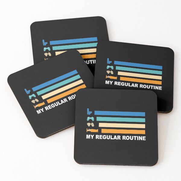 Item preview, My regular Routine Eat Sleep Game Repeat Funny Social Distancing designed and sold by thehafdesigner.