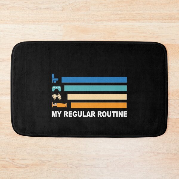 Item preview, My regular Routine Eat Sleep Game Repeat Funny Social Distancing designed and sold by thehafdesigner.