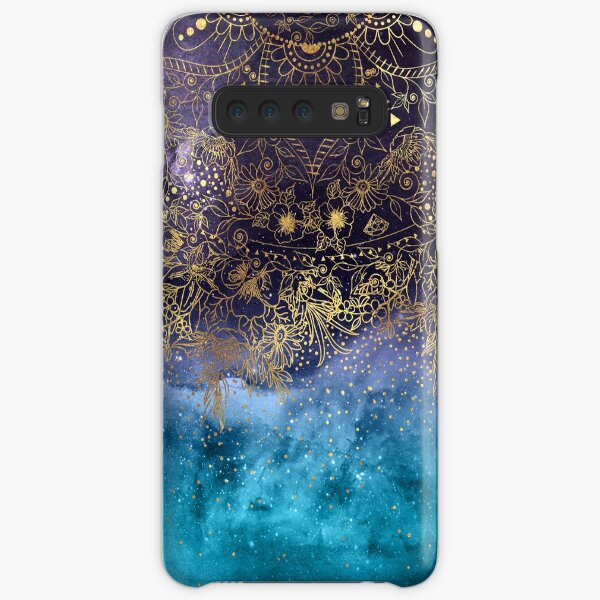 Gold floral mandala and confetti image Samsung Galaxy Snap Case
