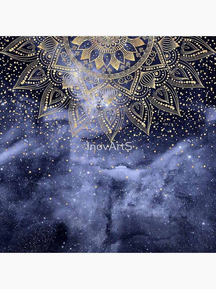 whimsical gold mandala confetti design by InovArtS