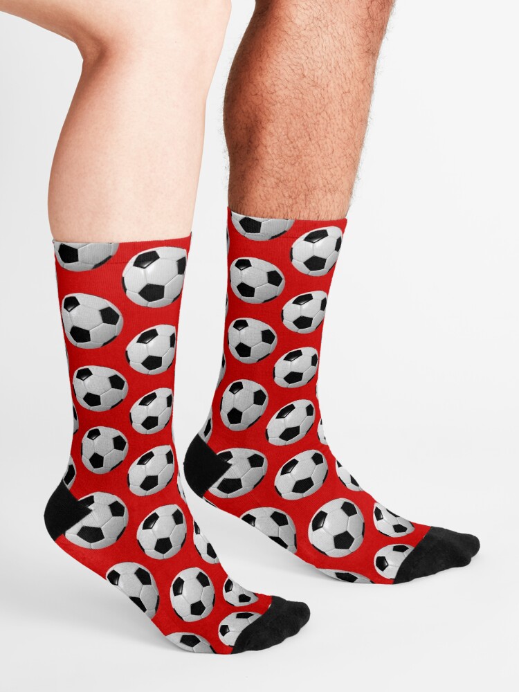 "Soccer Ball Socks" Socks by deanworld Redbubble