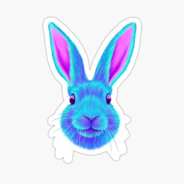 Blue Rabbit Sticker