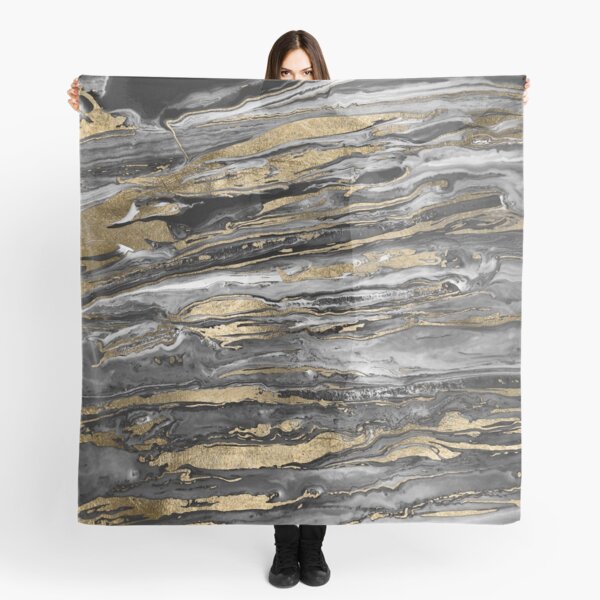 Item preview, Stylish Grey Gold Abstract Marble designed and sold by InovArtS.