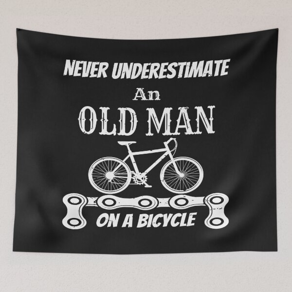 Item preview, Never Underestimate An Old Man On A Bicycle Gift Idea - Gifts For Cyclist designed and sold by Run to Creations.