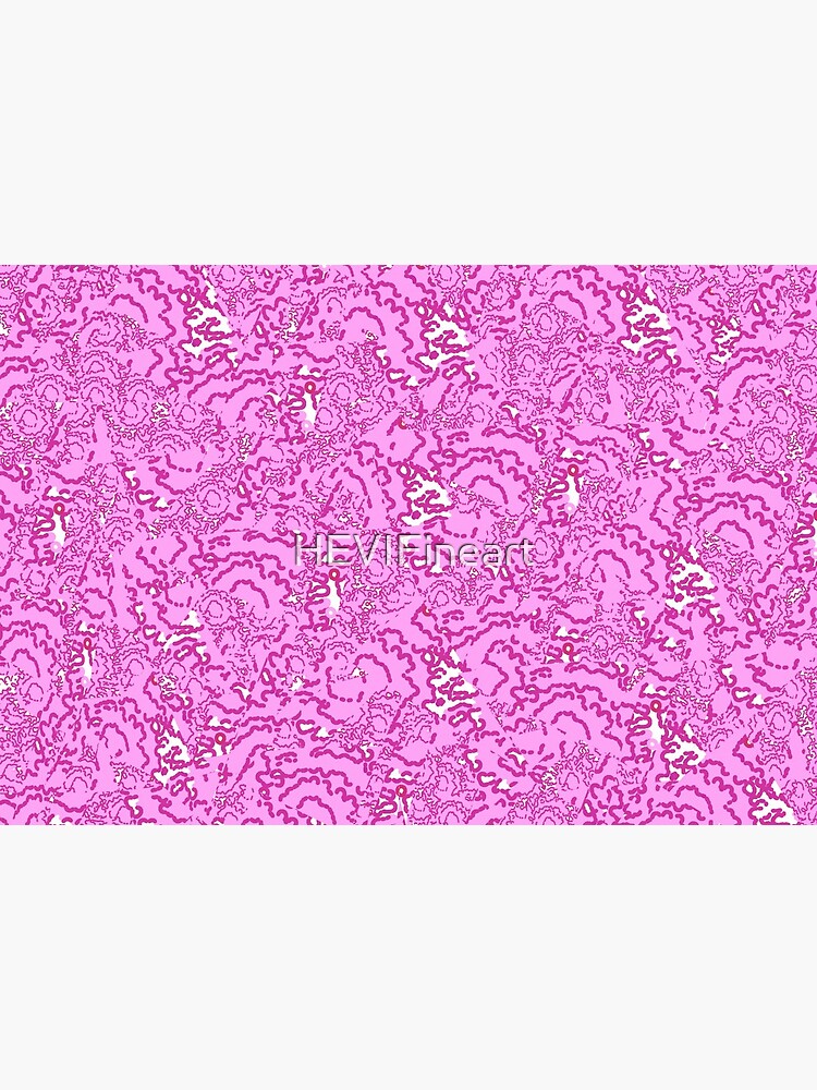 Cool cute swirls stars vibrant pink white pattern by HEVIFineart