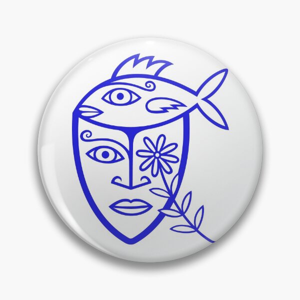Item preview, Original Fishy Thoughts Artwork Design (lapis lazuli blue) designed and sold by wariana.