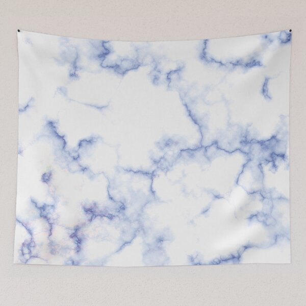 Item preview, White and Blue Marble Pattern designed and sold by thesnowwhyte.