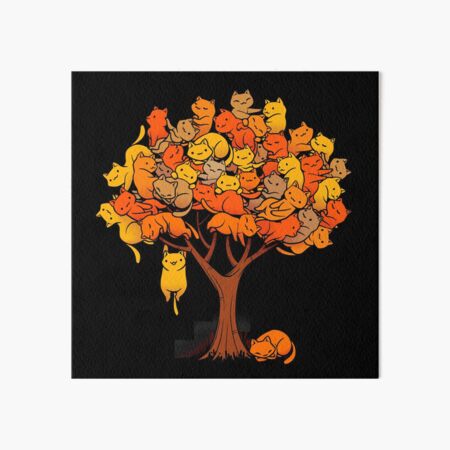 Cat Tree Art Board Print