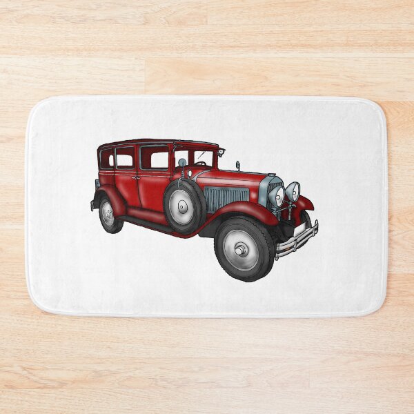 Item preview, red vintage car designed and sold by PinUpsandPulp.
