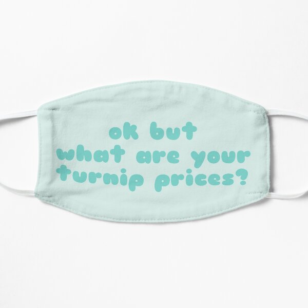 acnh: turnip prices - bubble Flat Mask