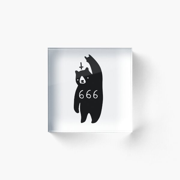 Black Bear Metal Acrylic Block
