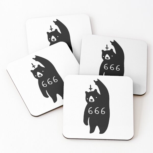 Black Bear Metal Coasters (Set of 4)