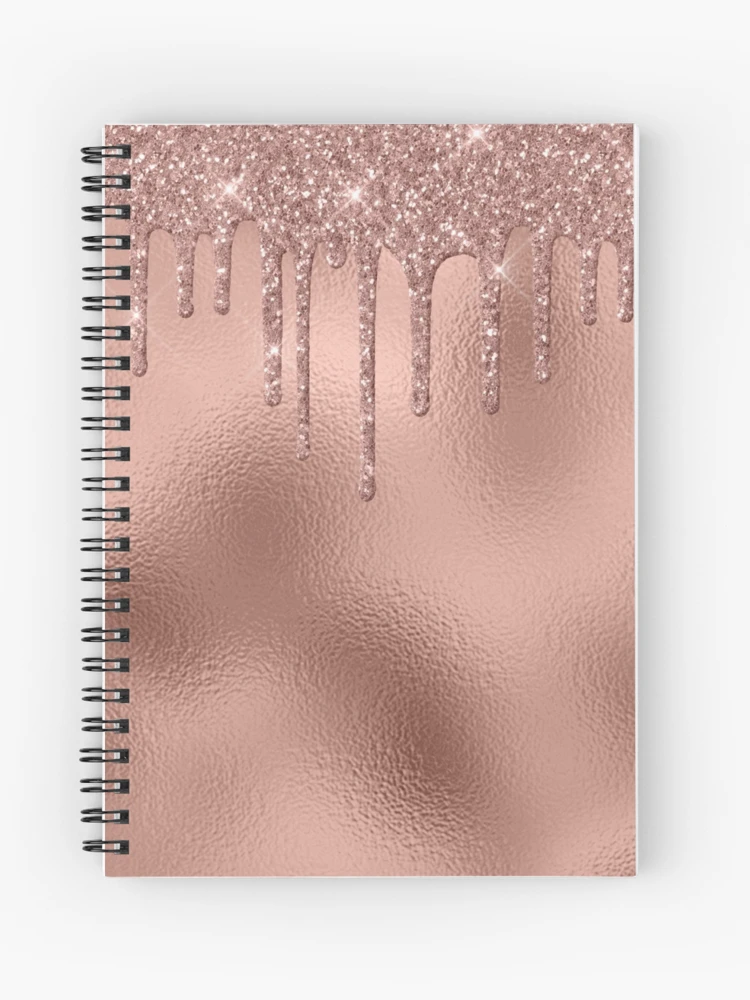 Girly Pink Glitter Drip Grey Monogram Thermal Tumbler