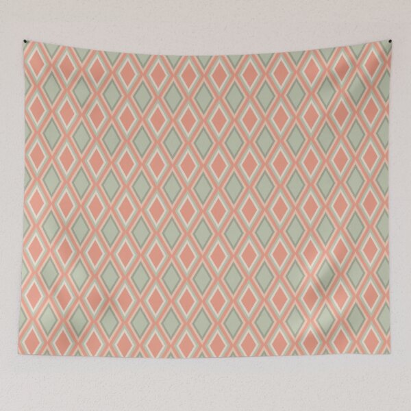 Item preview, Ikat Diamond Soft Red Grayish Yellow designed and sold by mcshirtface.