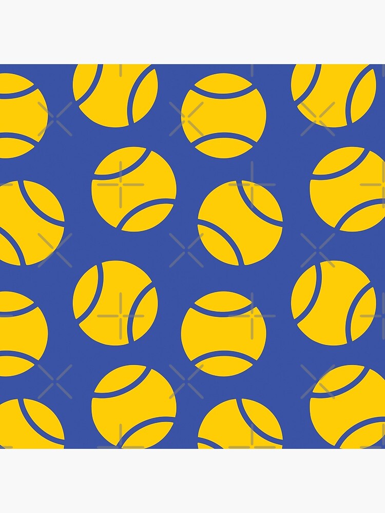 “Tennis balls - blue background” Pin by EvieWoj | Redbubble