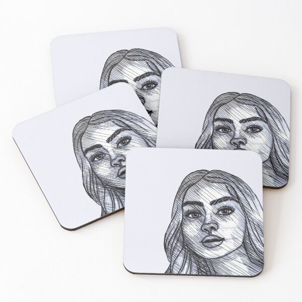 Item preview, Sketched Blue Girl designed and sold by MaddysArts.