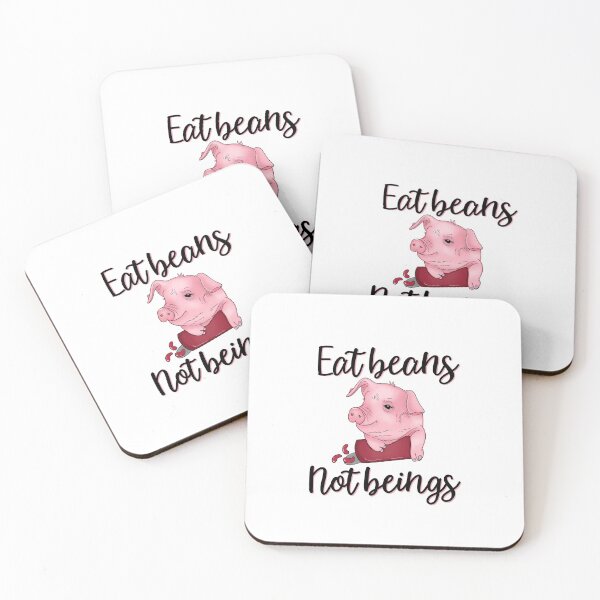 Item preview, Eat Beans Not Beings Vegan Pig designed and sold by Nmdrawsx.