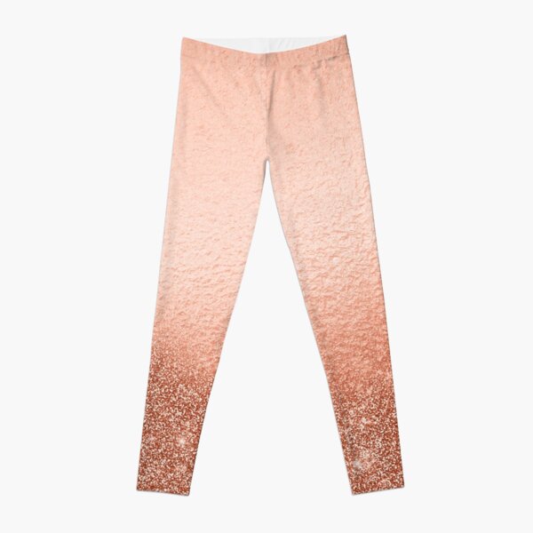 Ombre Rose Gold Pink Glitter Look Sparkle  Leggings for Sale by  ColorFlowArt