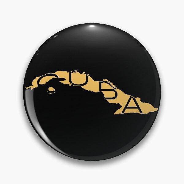Item preview, Golden Cuba Image on Black Background with "CUBA" Spelled Out designed and sold by pelagio.