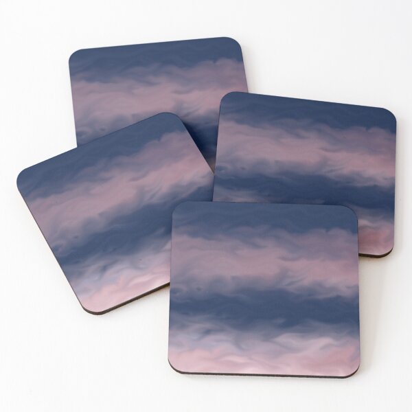 Item preview, Navy Blue Sky with Blush Pink Wavy Clouds designed and sold by thesnowwhyte.