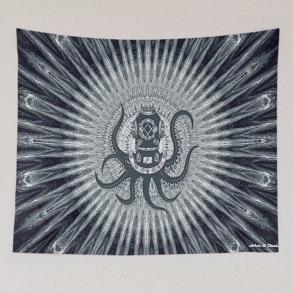 Item preview, Octopus Deep Sea Diving Multicolor Geometry Pattern designed and sold by starcraft542.