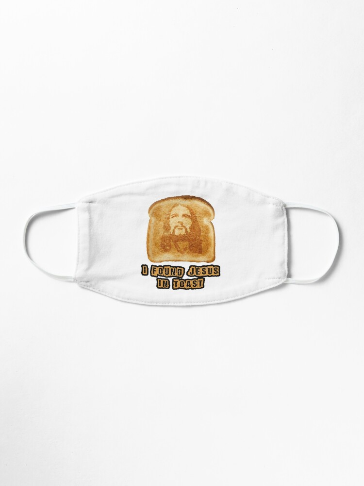 Jesus In Toast Face Mask Mask By Markstones Redbubble - roblox faces mask by lunalpha redbubble