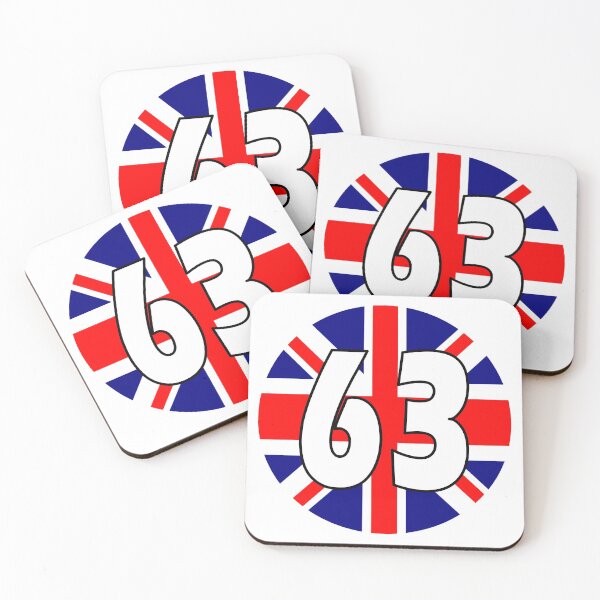 Item preview, UK flag with number 63 - sixty three designed and sold by AllShirts21.