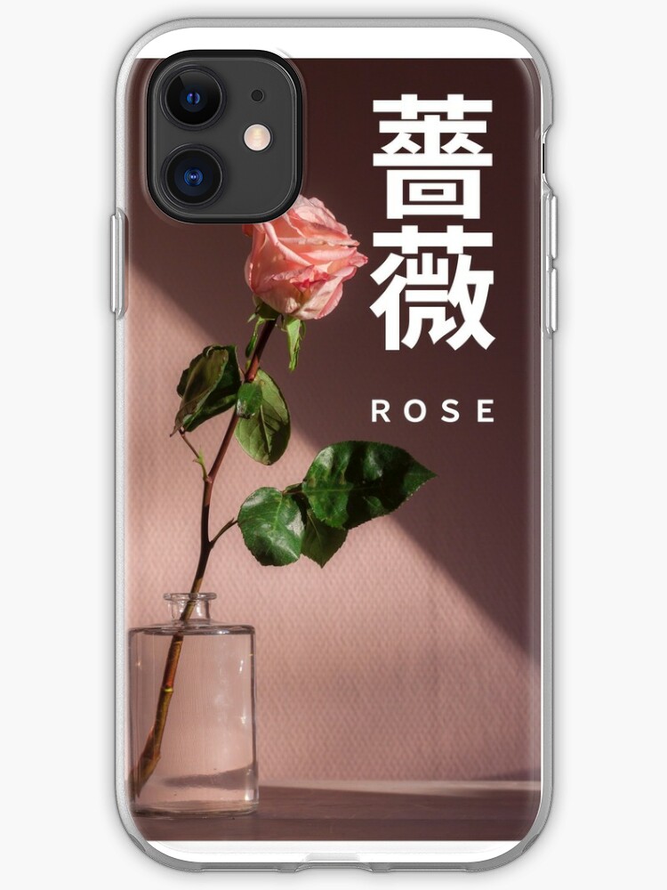 Pink Rose With Matching Wallpaper Iphone Case For Sale By Kaneyoto Redbubble